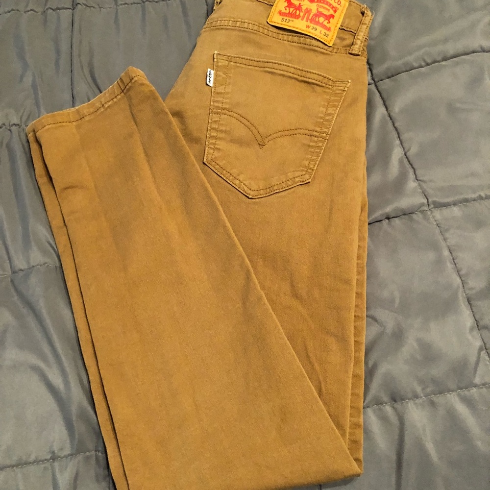 Levi 512 Boys Jean khaki size 29w 32L